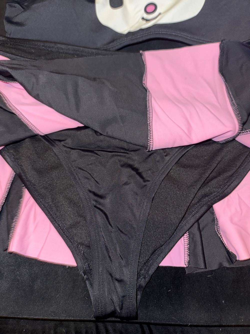 Hot Topic Kuromi Bandeau Top in Black and Pink Accent - Picture 4 of 5